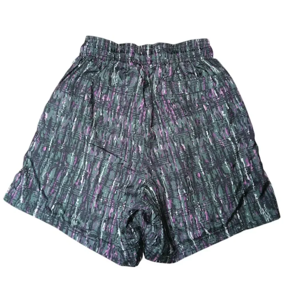 CHAMPION Vintage 90s/00s Retro Cybercore Techno Matrix Print Swim Trunks S